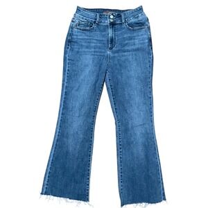 Judy Blue High Waist Bootcut Jeans Medium Wash Raw Hem Size 7/28 82686MD